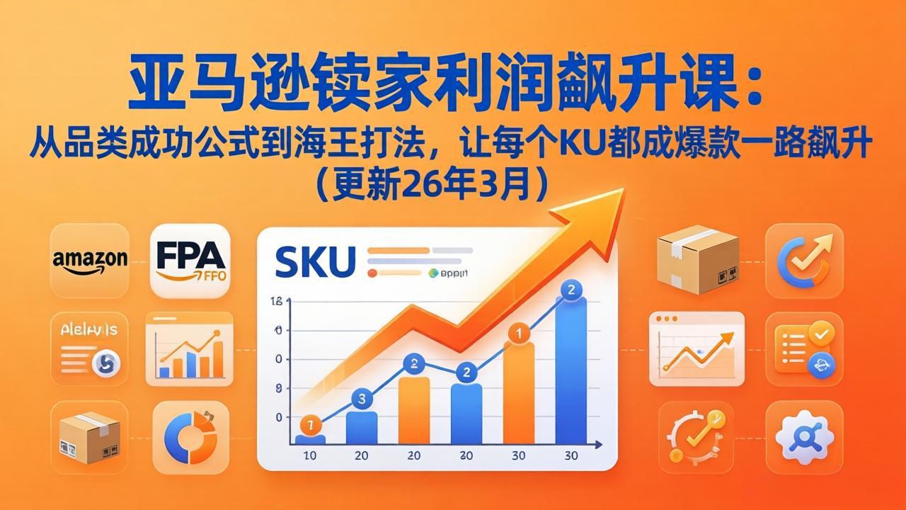 <span style='color:#a100e0'>亚马逊卖家利润飙升课:从品类成功公式到海王打法,让每个SKU都成爆款一路飙升(更新26年3月</span>