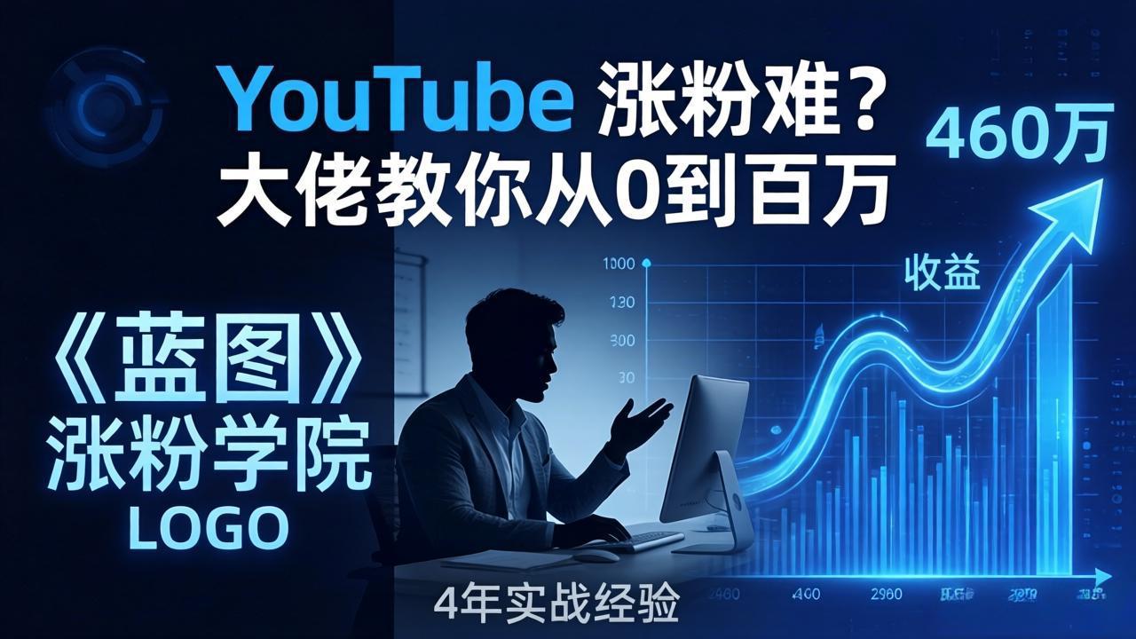<span style='color:#a100e0'>YouTube 涨粉难?《蓝图涨粉学院》:4 年赚 460 万的大佬教策略,从0到百万有路径</span>