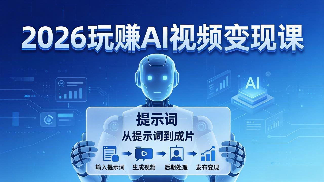 <span style='color:#ff0000'>2026玩赚AI视频变现课:掌握 AI 视频全流程技能,从提示词到成片高效产出</span>