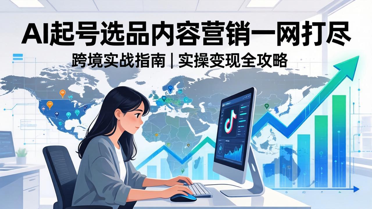 <span style='color:#a100e0'>2026 TikTok 跨境AI实操:从零基础到变现全流程,AI起号选品内容营销一网打尽</span>