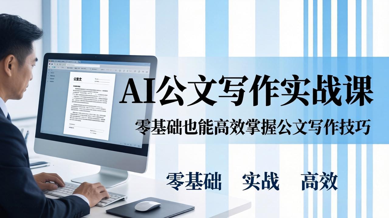 <span style='color:#ff0000'>AI 公文写作实战课:零基础掌握格式规范与 5 大文种,用 AI 高效写出合格材料</span>