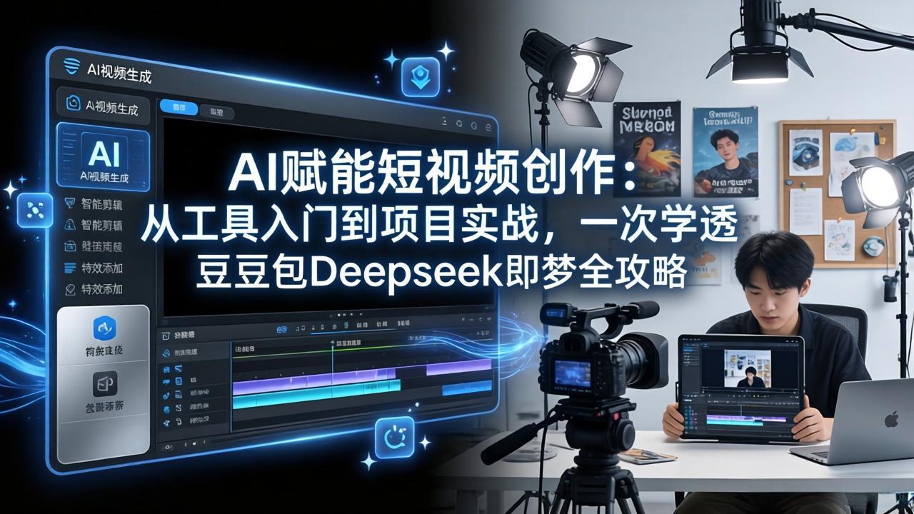 <span style='color:#a100e0'>AI赋能短视频创作:从工具入门到项目实战,一次学透豆包Deepseek即梦全攻略</span>