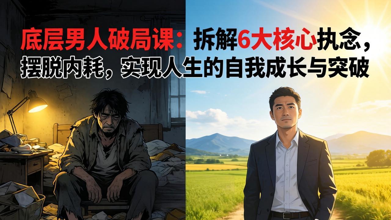 <span style='color:#078a00'>付费文章:底层男人破局课:拆解 6 大核心执念,摆脱内耗,实现人生的自我成长与突破</span>
