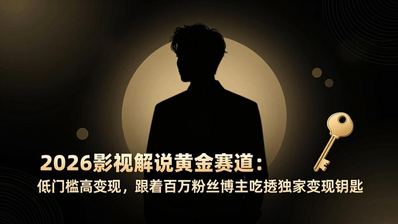 <span style='color:#078a00'>2026影视解说黄金赛道：低门槛高变现，跟着百万粉丝博主吃透独家变现钥匙</span>