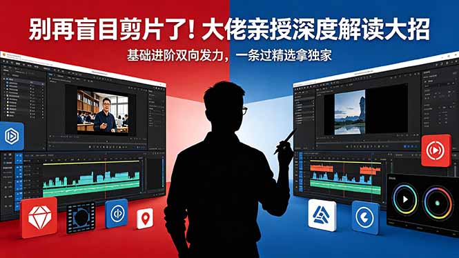 <span style='color:#a100e0'>别再盲目剪片了!大佬亲授深度解读大招,基础进阶双向发力,一条过精选拿独家</span>