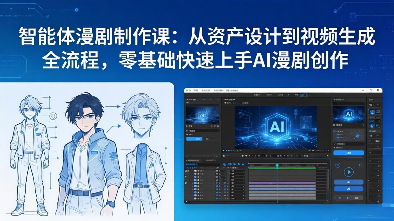 <span style='color:#bd7800'>智能体漫剧制作课：从资产设计到视频生成全流程，零基础快速上手AI漫剧创作</span>