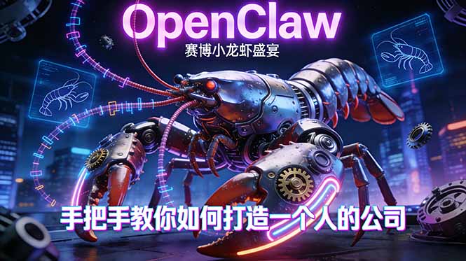 <span style='color:#001aff'>OpenClaw,小龙虾-从产品到爆款的成长之路,手把手教你如何打造一个人的公司</span>