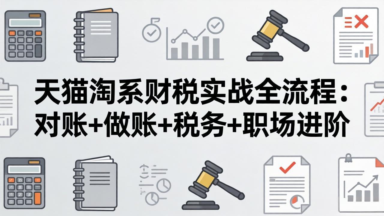 <span style='color:#ff0000'>天猫淘系财税实战全流程:对账+做账+税务+职场进阶,手把手吃透平台财税每一环</span>