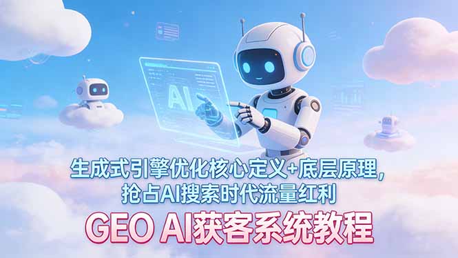 <span style='color:#078a00'>GEO AI获客系统教程:生成式引擎优化核心定义+底层原理,抢占AI搜索时代流量红利</span>