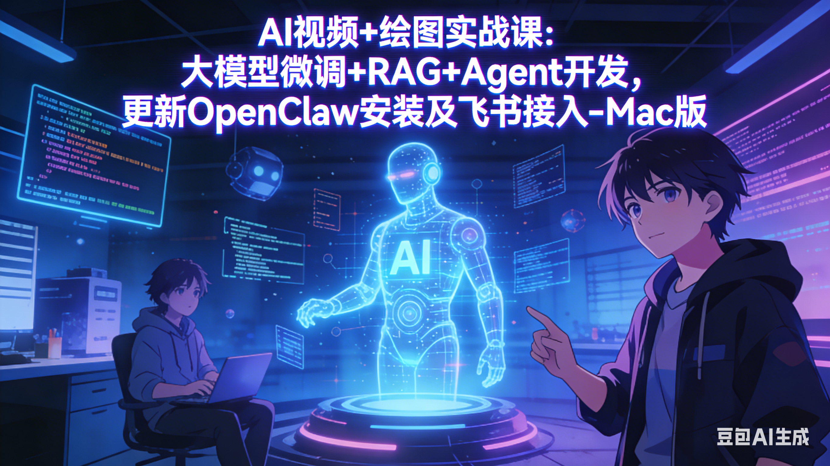 <span style='color:#a100e0'>AI视频+绘图实战课：大模型微调+RAG+Agent开发，更新OpenClaw安装及飞书接入-Mac版</span>