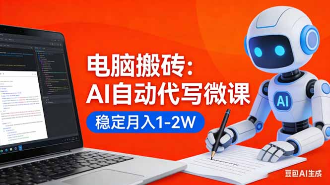 <span style='color:#001aff'>电脑搬砖：AI自动代写微课，稳定月入1-2W，提供接单渠道，0门槛小白可做</span>
