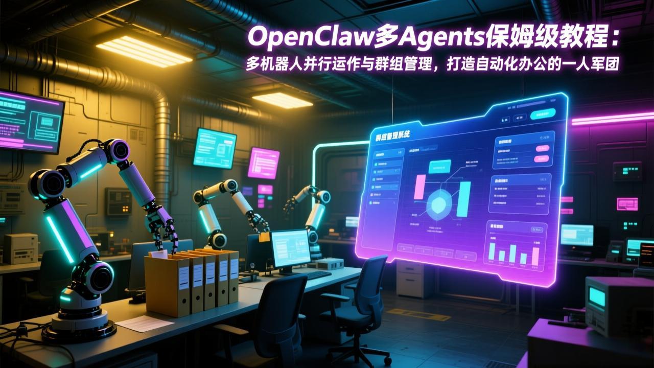 <span style='color:#ff0000'>OpenClaw多Agents保姆级教程:多机器人并行运作与群组管理,打造自动化办公的一人军团</span>