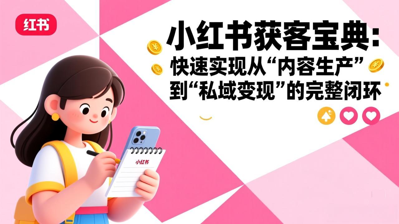 <span style='color:#bd7800'>小红书获客宝典：快速实现从“内容生产”到“私域变现”的完整闭环</span>