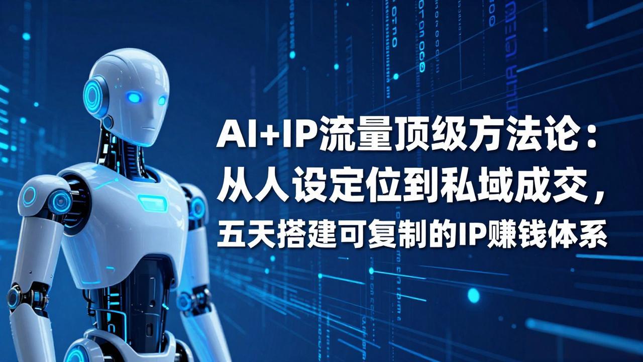 <span style='color:#078a00'>AI+IP顶级方法论:从人设定位到私域成交,五天搭建可复制的IP赚钱体系</span>