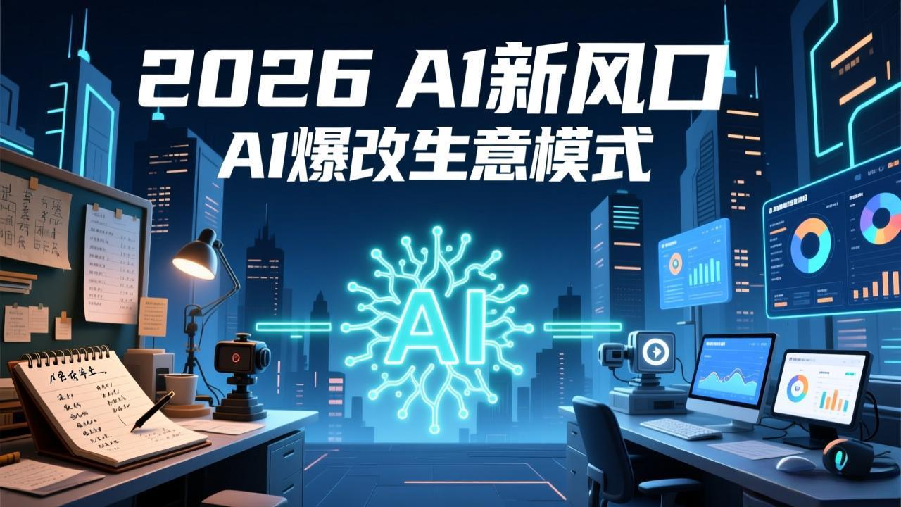 <span style='color:#a100e0'>2026年AI创富新风口，用人工智能爆改你的生意模式，从短视频到直播全面降本增效抢占先机</span>
