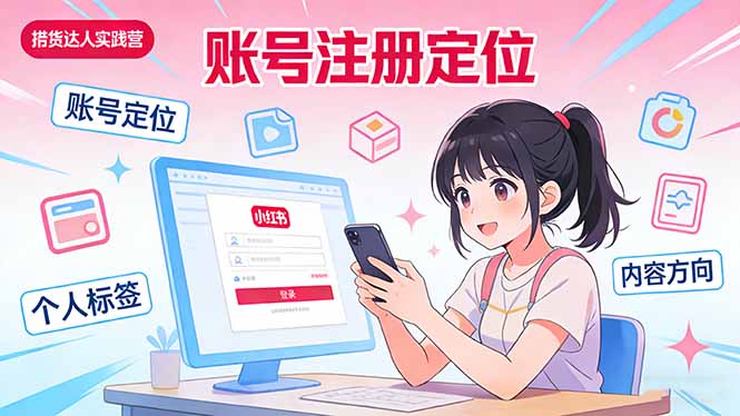 <span style='color:#001aff'>小红书带货达人实战营：账号注册定位、内容创作、选品策略、带货技巧、流量运营等</span>