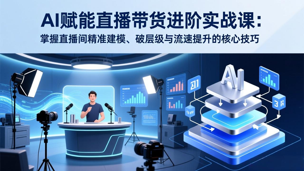<span style='color:#078a00'>AI赋能直播带货进阶实战课：掌握直播间精准建模、破层级与流速提升的核心技巧</span>