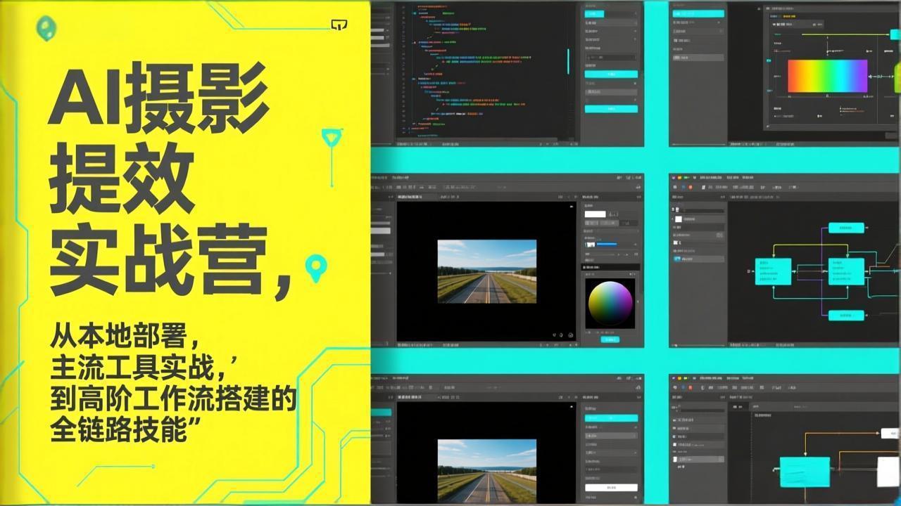 <span style='color:#078a00'>AI+摄影提效实战营，从本地部署，主流工具实战，到高阶工作流搭建的全链路技能</span>