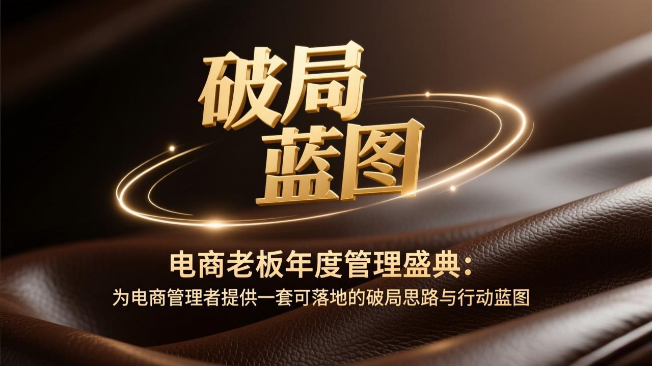<span style='color:#078a00'>电商老板年度管理盛典:为电商管理者提供一套可落地的破局思路与行动蓝图</span>