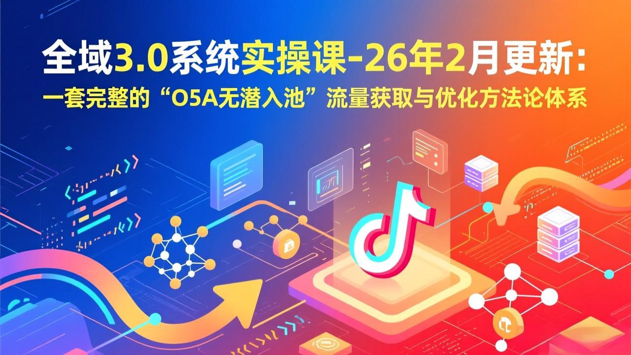 <span style='color:#001aff'>全域3.0系统实操课-26年2月更新:一套完整的“O5A无潜入池”流量获取与优化方法论体系</span>