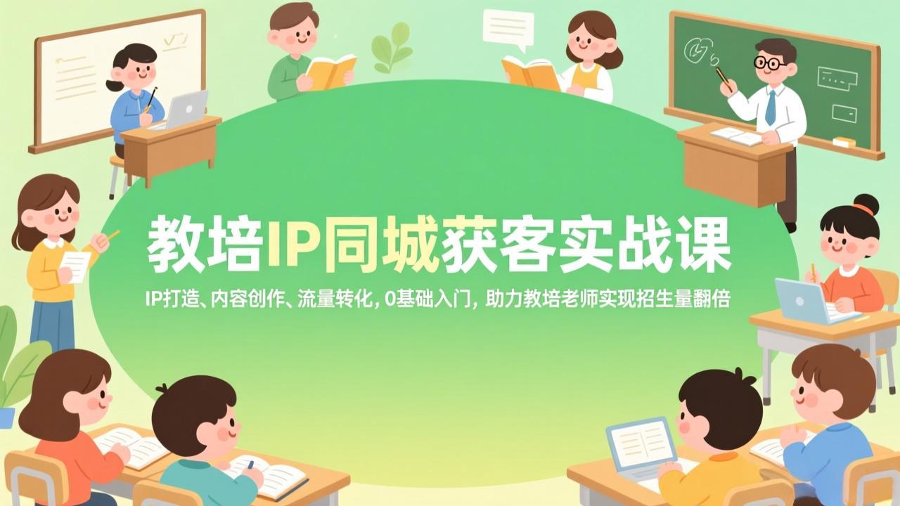 <span style='color:#ff0000'>教培IP同城获客实战课,IP打造、内容创作、流量转化,0基础入门,助力教培老师实现招生量翻倍</span>