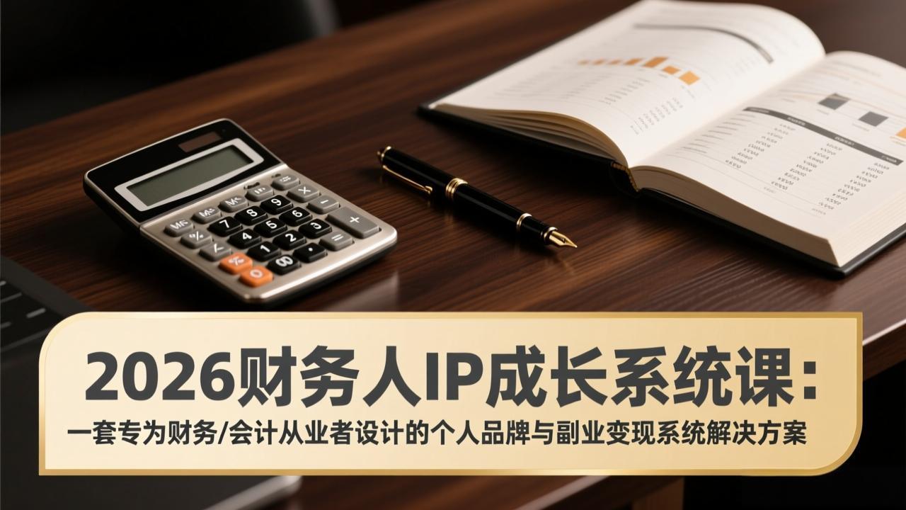 <span style='color:#ff0000'>2026财务人IP成长系统课：一套专为财务/会计从业者设计的个人品牌与副业变现系统解决方案</span>