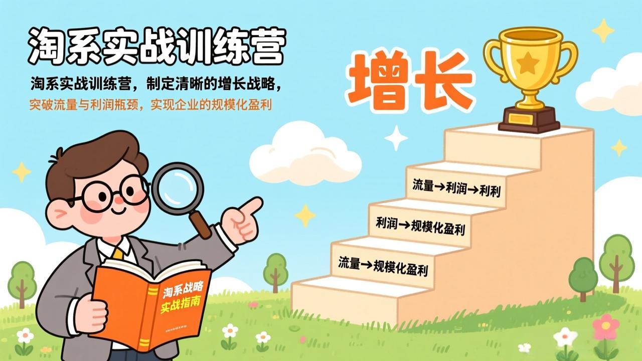 <span style='color:#bd7800'>淘系实战训练营(更新)，制定清晰的增长战略，突破流量与利润瓶颈，实现企业的规模化盈利</span>