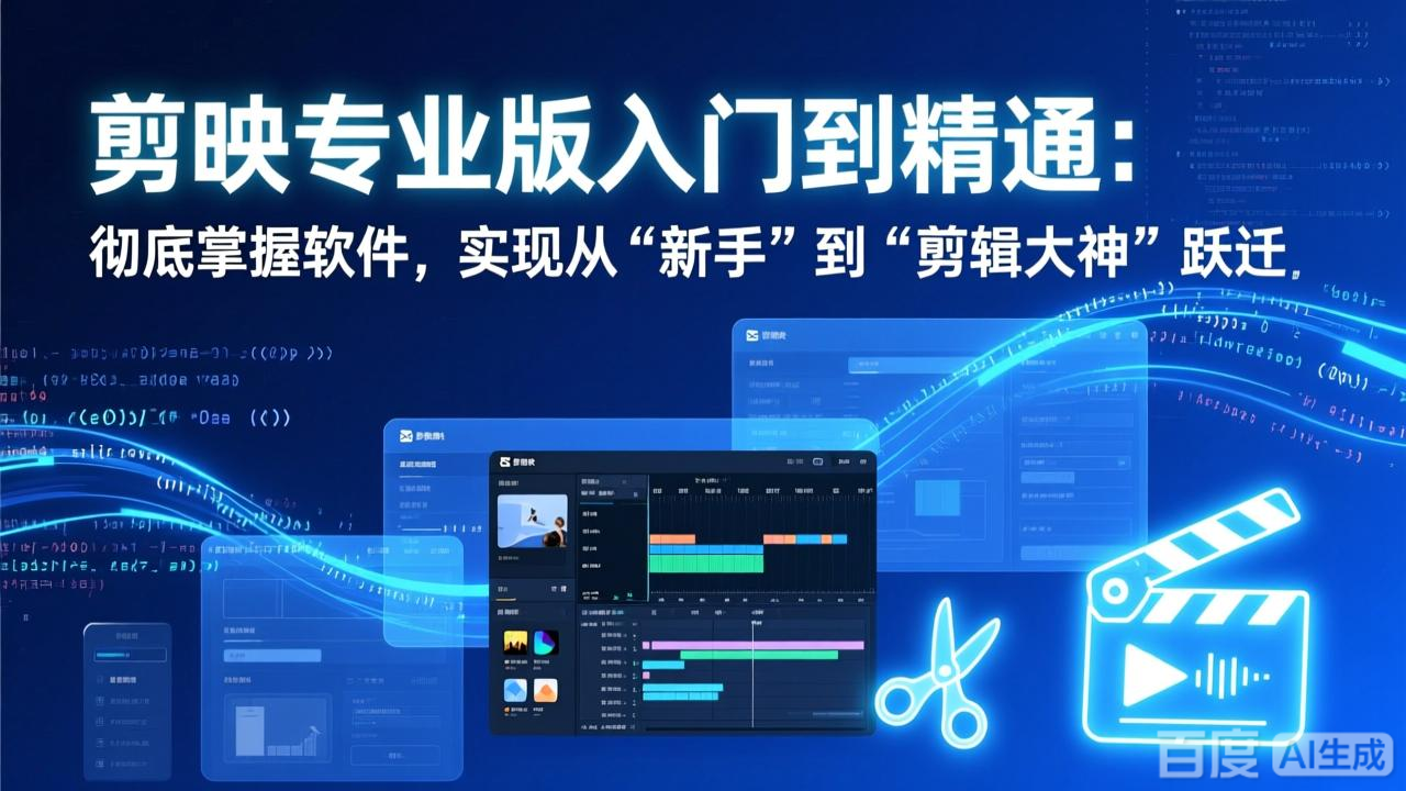 <span style='color:#078a00'>剪映专业版入门到精通：彻底掌握软件，实现从“新手”到“剪辑大神”跃迁</span>