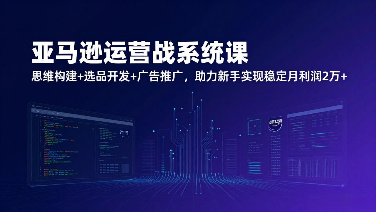 <span style='color:#001aff'>亚马逊运营实战系统课，思维构建+选品开发+广告推广，助力新手实现稳定月利润2万+（更新</span>