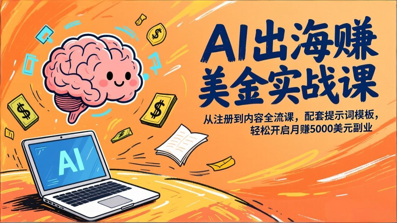 <span style='color:#bd7800'>AI出海赚美金实战课，从注册到内容全流程，配套提示词模板，轻松开启月赚5000美元副业</span>