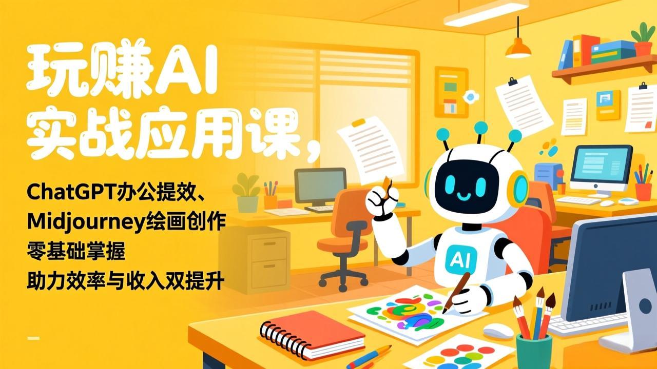 <span style='color:#001aff'>玩赚AI实战应用课，ChatGPT办公提效、Midjourney绘画创作，零基础掌握，助力效率与收入双提升</span>