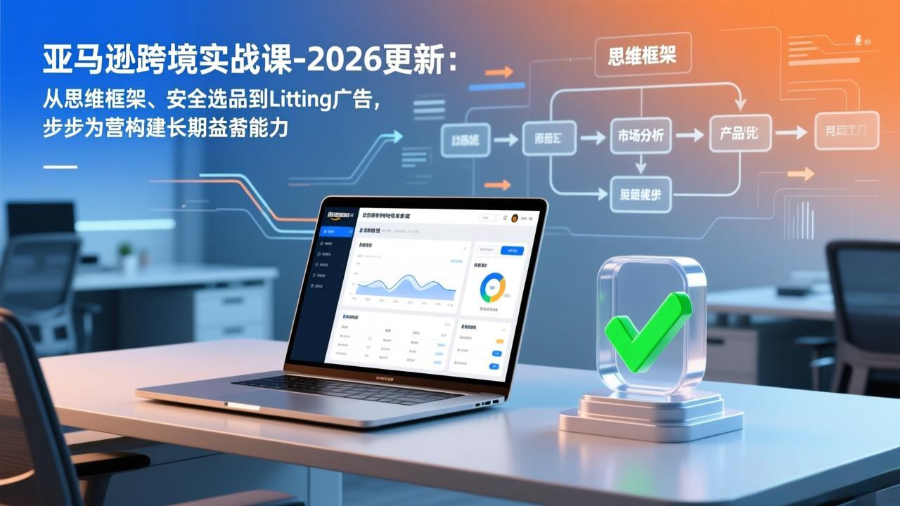 <span style='color:#ff0000'>亚马逊跨境实战课-2026更新：从思维框架、安全选品到Listing广告，步步为营构建长期盈利能力</span>