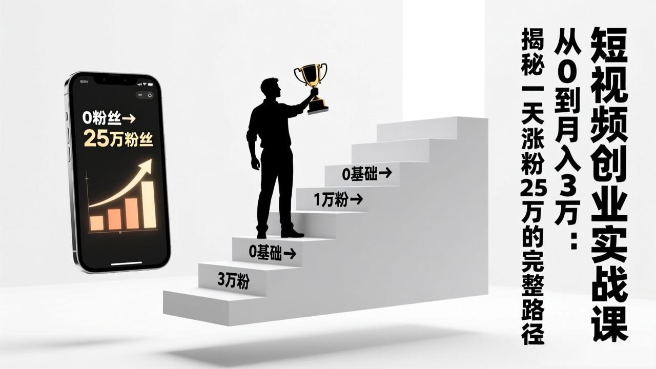 <span style='color:#001aff'>短视频创业实战课:从0到月入3万:揭秘一天涨粉25万的完整路径</span>