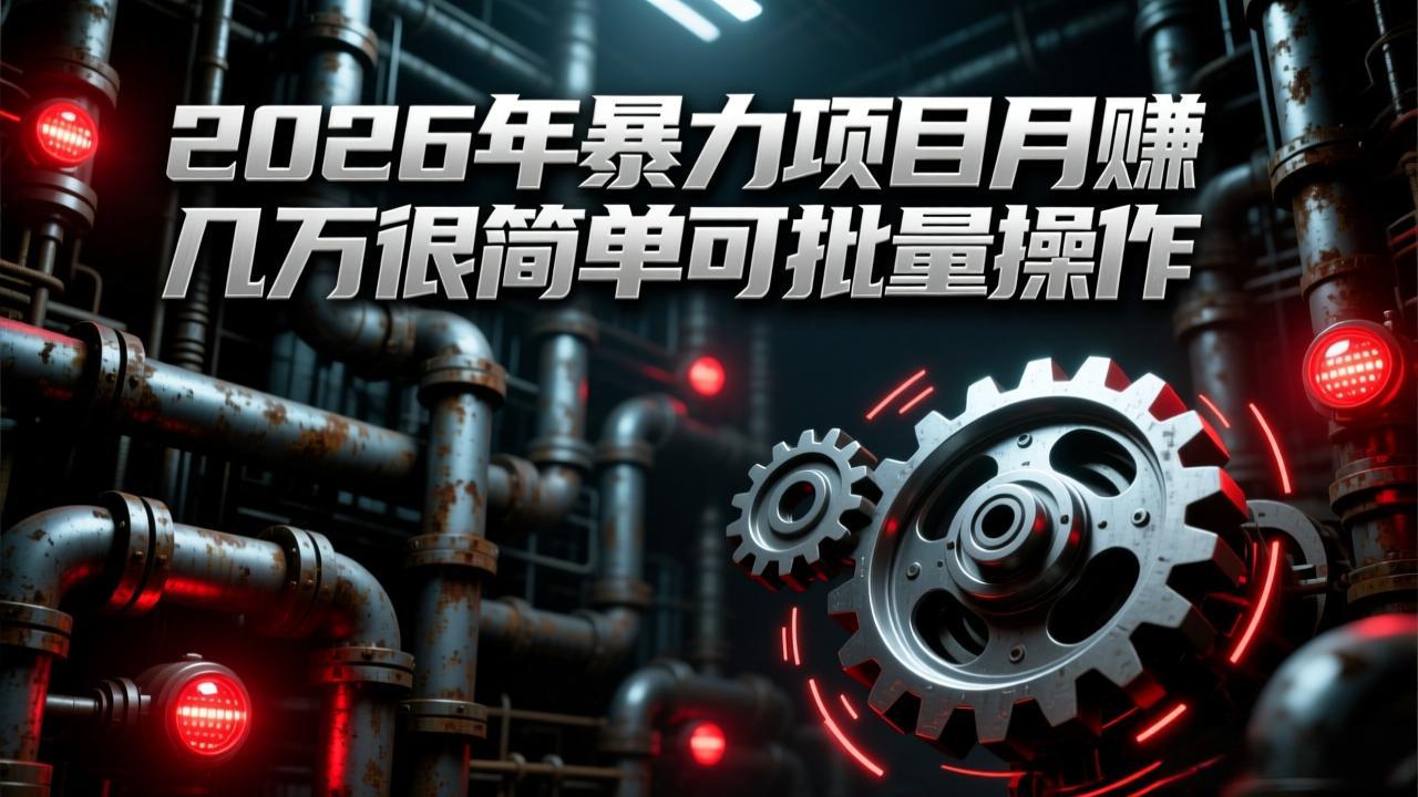 <span style='color:#a100e0'>2026年暴力项目月赚几万很简单可批量操作,成本低,利润大</span>
