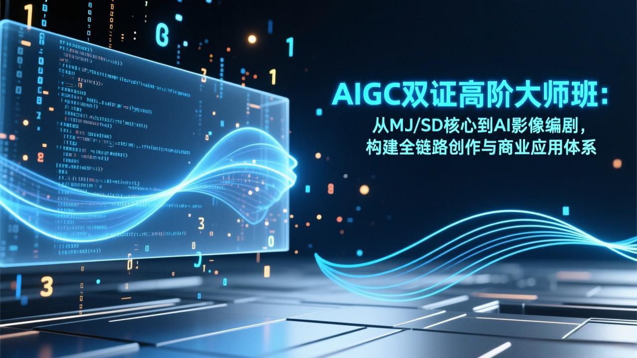 <span style='color:#bd7800'>AIGC双证高阶大师班:从MJ/SD核心到AI影像编剧,构建全链路创作与商业应用体系</span>