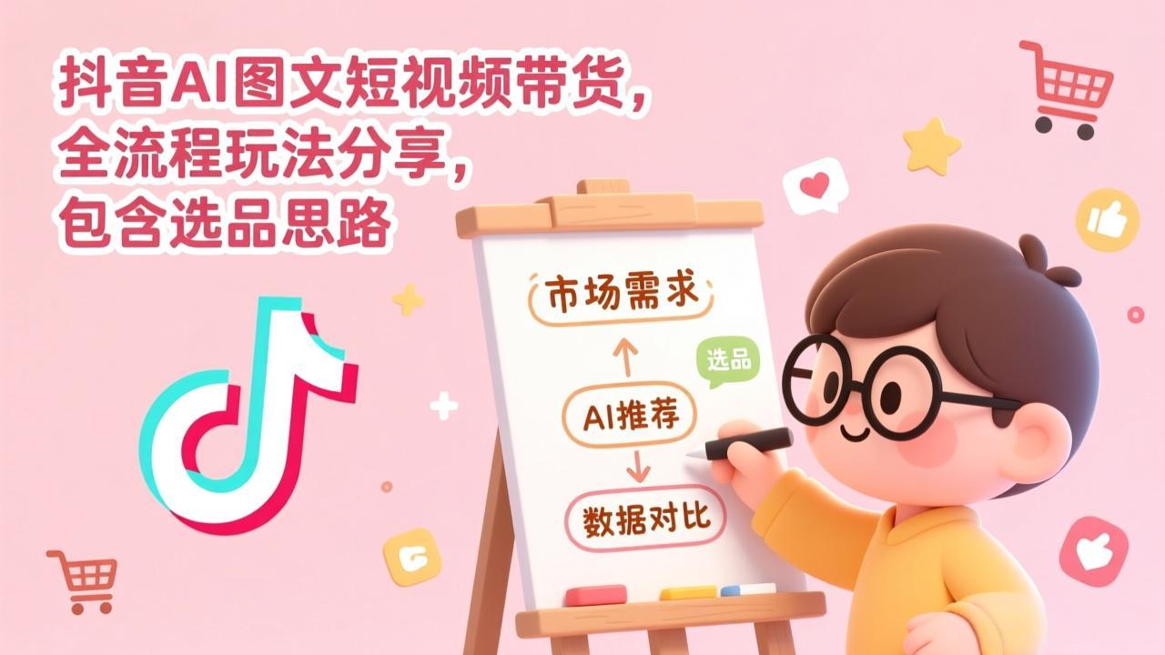 <span style='color:#a100e0'>抖音AI图文短视频带货,全流程玩法分享,包含选品思路</span>