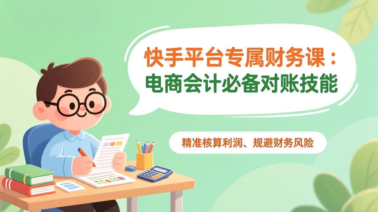 <span style='color:#bd7800'>快手平台专属财务课:电商会计必备对账技能,精准核算利润、规避财务风险</span>