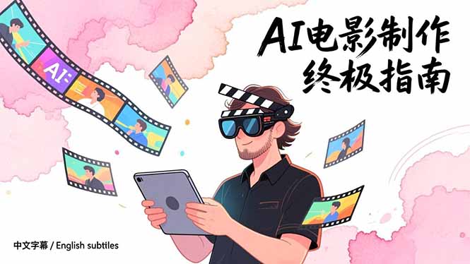 <span style='color:#078a00'>AI电影制作终极指南:从创意到成片,系统掌握智能影视全流程实战课(中英字幕</span>