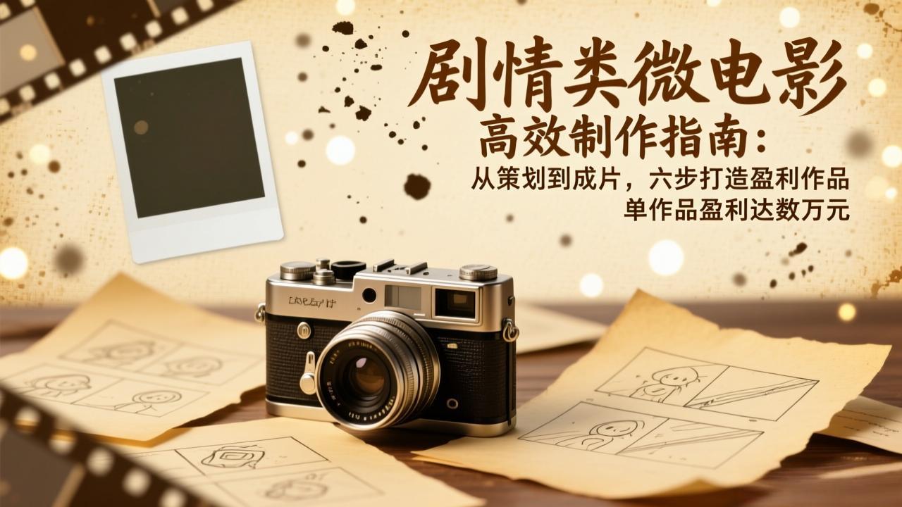 <span style='color:#a100e0'>剧情类微电影高效制作指南:从策划到成片,六步打造盈利作品,单作品盈利达数万元</span>