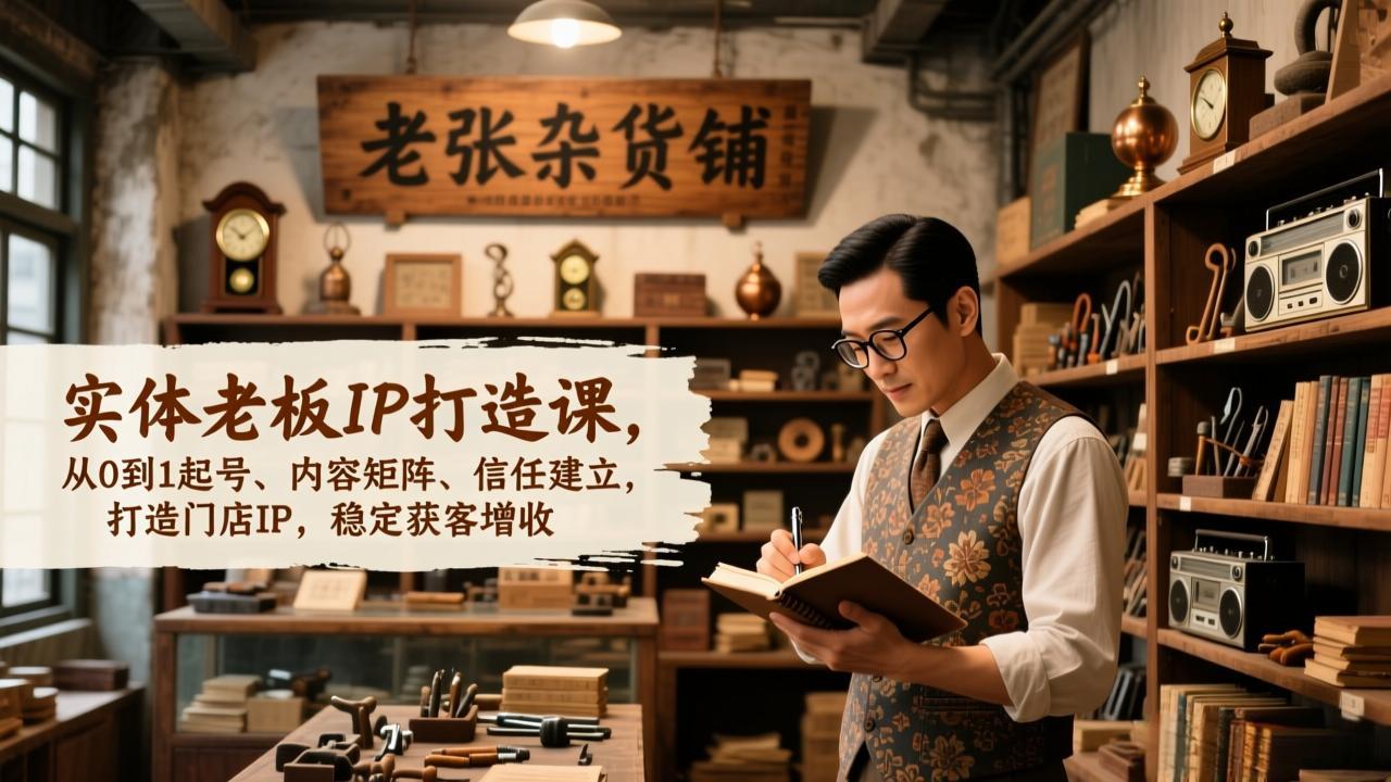 <span style='color:#ff0000'>实体老板IP打造课,从0到1起号、内容矩阵、信任建立,打造门店IP,稳定获客增收</span>