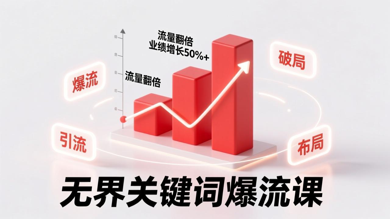 <span style='color:#ff0000'>无界关键词爆流课,破局布局逻辑、阶段精准引流,实现流量翻倍,店铺业绩增长</span>