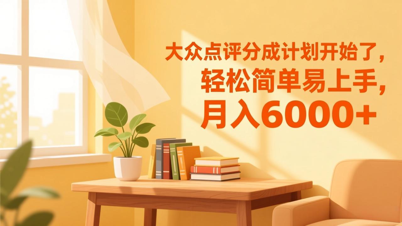 <span style='color:#ff0000'>大众点评分成计划开始了,轻松简单易上手,月入</span>
