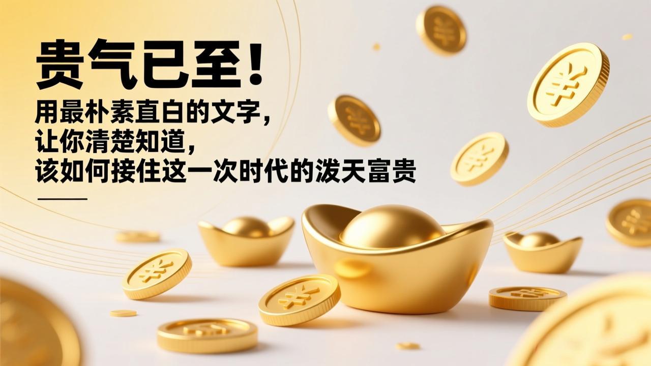 <span style='color:#ff0000'>付费文章:贵气已至!用最朴素直白的文字,让你清楚知道,该如何接住这一次时代的泼天富贵</span>