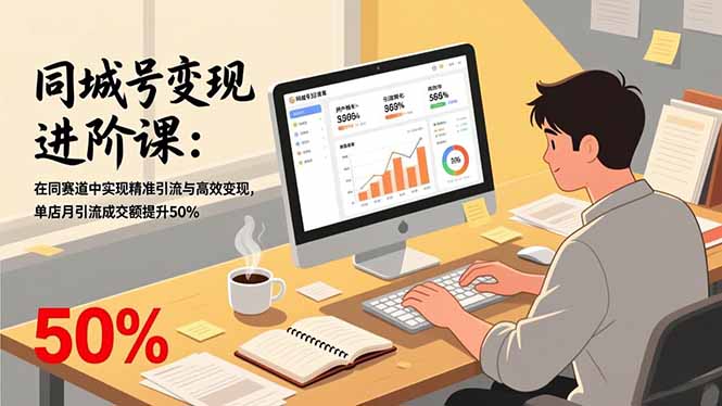 <span style='color:#bd7800'>同城号变现进阶课:在同城赛道中实现精准引流与高效变现,单店月引流成交额提升</span>