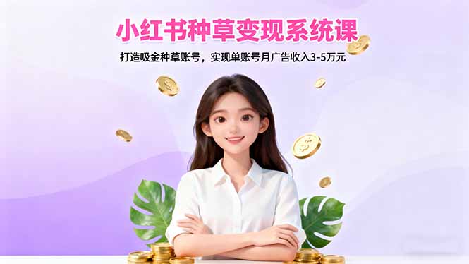 <span style='color:#001aff'>小红书种草变现系统课:打造吸金种草账号,实现单账号月广告收入3-5万元</span>
