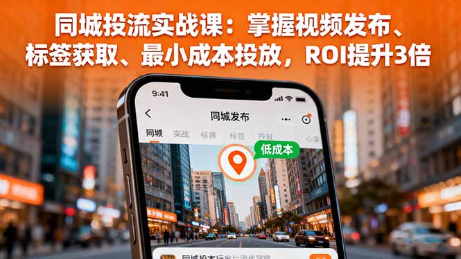 <span style='color:#ff0000'>同城投流实战课:掌握视频发布、标签获取、最小成本投放,ROI提升3倍</span>