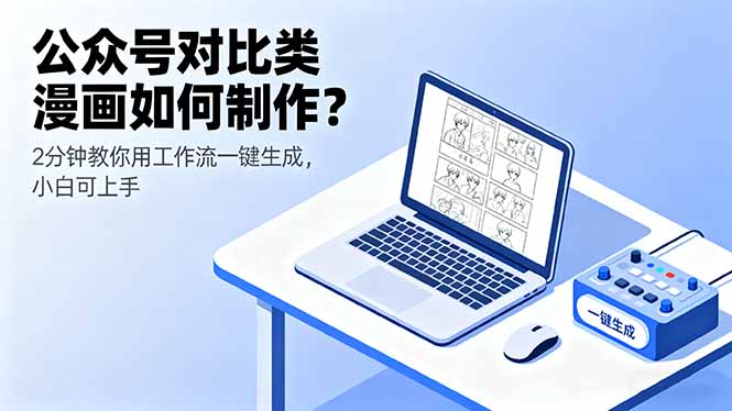 <span style='color:#a100e0'>公众号对比类漫画如何制作？2分钟教你用工作流一键生成，小白可上手</span>