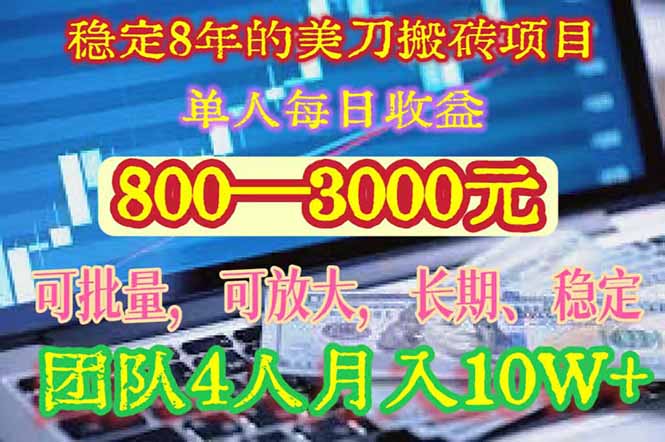 <span style='color:#001aff'>稳定8年的美刀搬砖项目,单人每日收益800—3000.团队4人月入10W+.可线下</span>