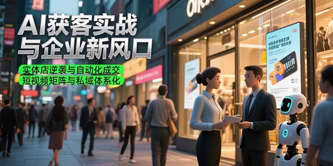 <span style='color:#bd7800'>AI获客实战与企业新风口,实体店逆袭与自动化成交 短视频矩阵与私域体系化</span>