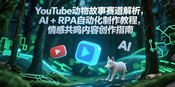 <span style='color:#a100e0'>YouTube动物故事赛道解析,AI+RPA自动化制作教程,情感共鸣内容创作指南</span>